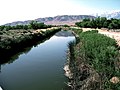 Unlined section of the Los Angeles Aqueduct, just south of Manzanar, near US Highway 395