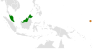 Location map for Malaysia and Nauru.