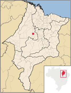 Localização de Brejo de Areia no Maranhão