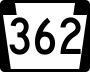 Pennsylvania Route 362 marker