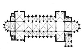 Planta renano-románica de Verdun (Incluida en el Dictionnaire raisonné de l'architecture française du XIe au XVIe siècle, par Eugène Viollet-Le-Duc, 1856.)