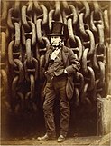 Isambard Kingdom Brunel Standing Before the Launching Chains of the Great Eastern (1857)