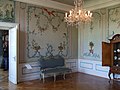 Chambre rococo avec tapisseries peintes du château de Lohm, vers 1740