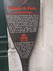 Panneau Histoire de Paris.