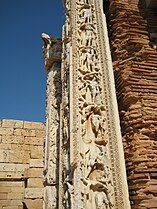 Decorative columns inside Basilica of Septimius Severus