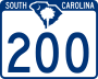 South Carolina Highway 200 marker