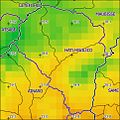 Jahresdurchschnitts-temperatur (2000)[6]