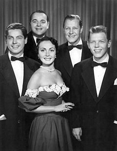 The Modernaires when they were regulars on the CBS radio program Club Fifteen, 1951.