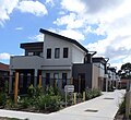 Modern townhouses in Boronia, Victoria on a subdivided plot of land.