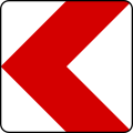 Left curve chevron