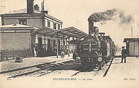 La gare de Villers-sur-Mer vers 1910.