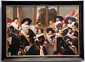 『ハールレムの市民警備隊士官の宴会』 フランス・ハルス, 1627年