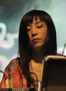 Honda performing with Cibo Matto in Argentina in 2014