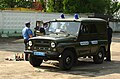 Older UAZ-469 police SUV
