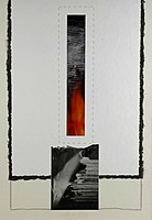 Landscape Probe III, photograph, cardboard, stapled collage, 1997