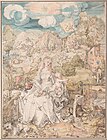 Mary among a Multitude of Animals, c. 1506, dark brown ink and watercolour, 31,9 × 24,1 cm, Albertina (3066)