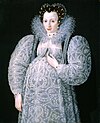 English pregnancy portrait, c. 1595