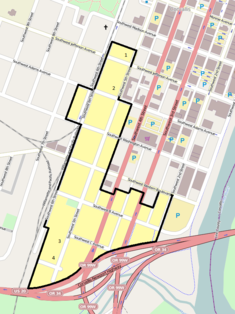 Map of district boundaries.