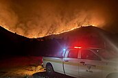 A Bureau of Land Management vehicle at the Durkee Fire on July 21