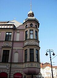 Bay window with solar motif