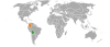 Location map for Bolivia and Colombia.