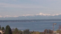 View of the Olympic Mountains and Puget Sound from Broadview