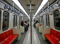 冷房化前の車内の様子（2009年12月）