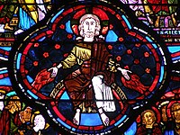 Detail of the Apocalypse window, Bourges Cathedral, early 13th century