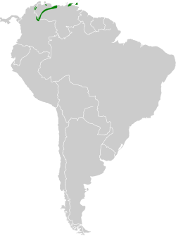 Distribución geográfica del colibrí de Jourdan