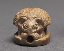 Hedgehog amulet from Ancient Egypt, New Kingdom, Dynasty 18. Steatite. Cleveland Museum of Art. 1391 BCE to 1353 BCE
