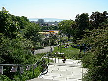 Stairs from the top of St. Hanshaugen Park