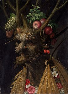 Four Seasons in One Head, at and by Giuseppe Arcimboldo