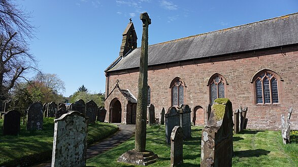 The Gosforth Cross, as seen from the southeast