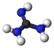 Ball and stick model of guanidine
