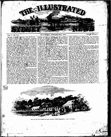Front page of the first edition of The Illustrated Sydney News.