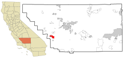 Location in Kern County and the state of California