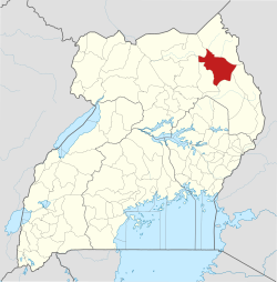 District location in Uganda