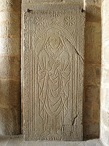 Tombstone of cathedral Canon Raymond de Saint-Crepin (14th c.)