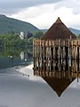 Image 12Reconstruction of a timber crannog, an ancient man-made island, on Loch Tay; several hundred crannog sites have been recorded in Scotland Credit: Dave Morris