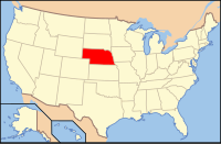 美國內布拉斯加州地圖