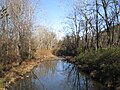 Mill Creek viewed from Trinity Road (County Route 220/11) bridge at Junction