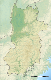 吐山スズラン群落の位置（奈良県内）