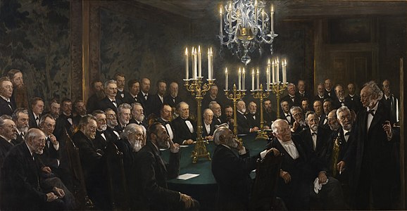 A Meeting in the Royal Danish Academy of Sciences and Letters, by Peder Severin Krøyer