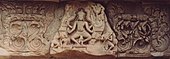 Structural lintel over the entry to main Buddhist shrine, Phimai historical park, Thailand