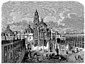 Plaza de Santo Domingo in a painting of 1862 by Hercule Catenacci and Désiré Charnay.[5]