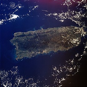 Image satellite de Porto Rico.