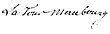 Signature de Charles-César de Faÿde La Tour-Maubourg