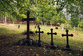 Le cimetière de l'église.