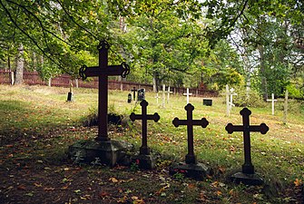 Gravgården vid Själö kyrka.