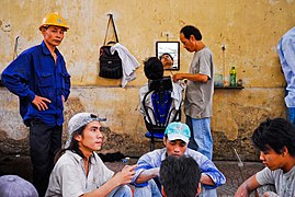 Street barber, Ho Chi Minh City, Vietnam, 2009
